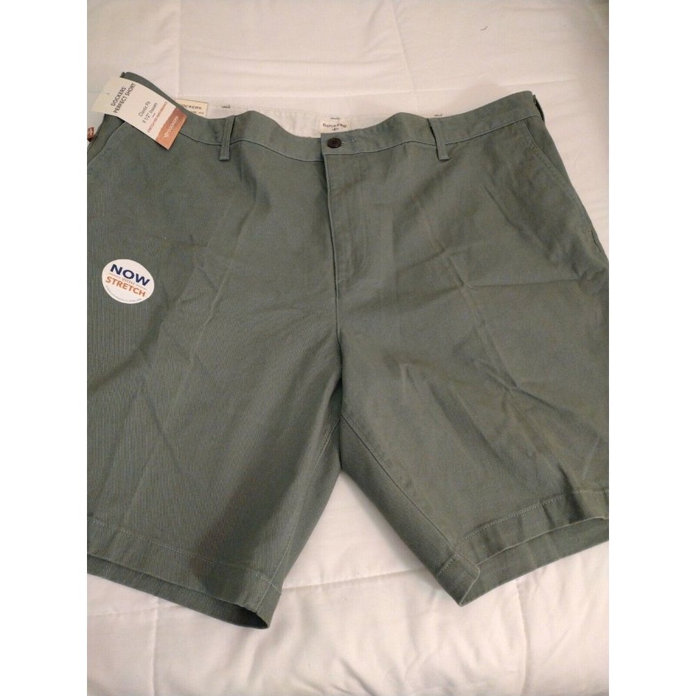 Dockers Perfect Classic Fit 9.5 Inch Inseam Short New Tags Men- Green 44